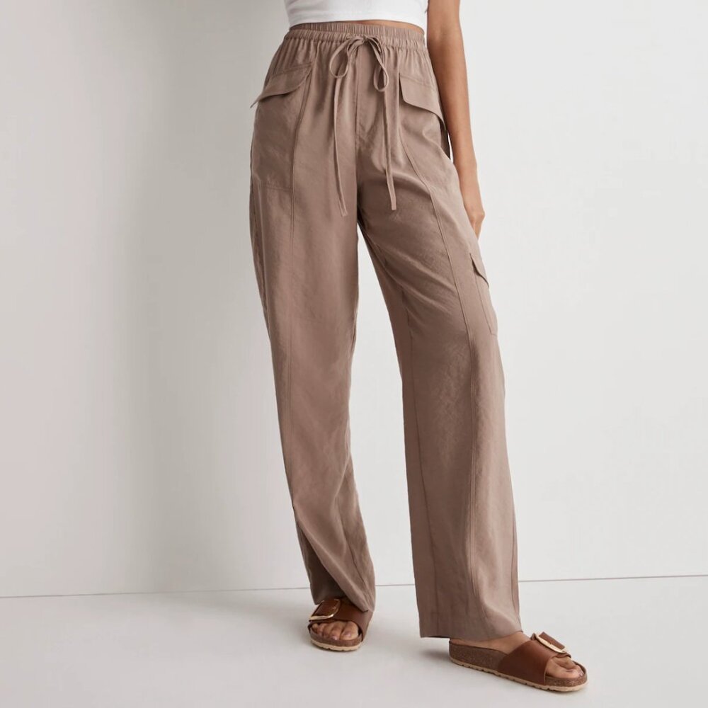 NWT Madewell Straight Cargo Pants in Softdrape